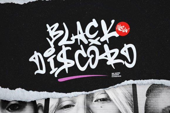 Black Discord Font for Bold Maker Designs