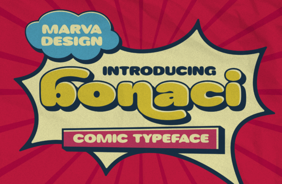 Bonaci Typeface: Bold Comic Style for Editorial Design