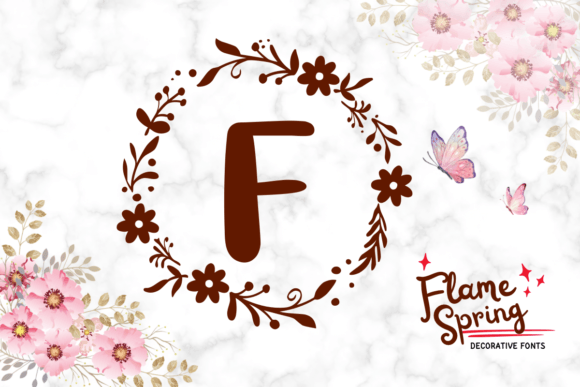 Frame Spring Font for Handmade Labels