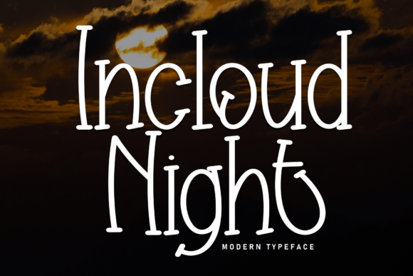 Incloud Night Font for Small Business Branding