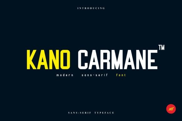 Kano Carmane: A Striking Sans Serif Typeface