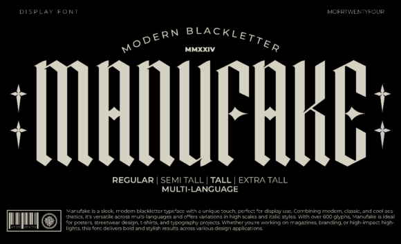 Manufake: A Bold Blackletter Typeface for Modern Web Design