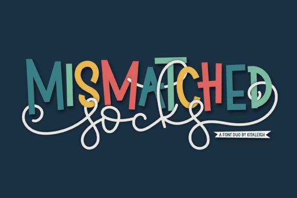 Mismatched Socks Font for Creative Makers