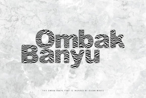 Ombak Banyu Font: Bold Stripes for Impact
