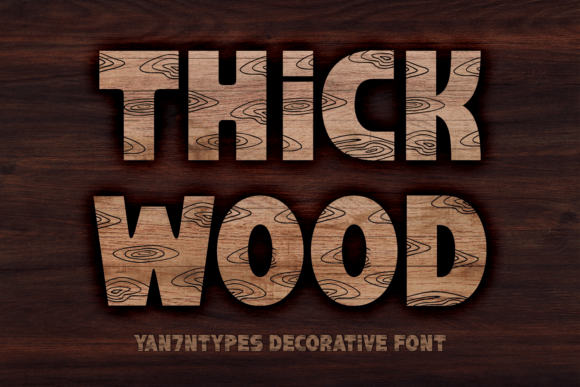 Thick Wood Font: Rustic Charm for Handmade Brands