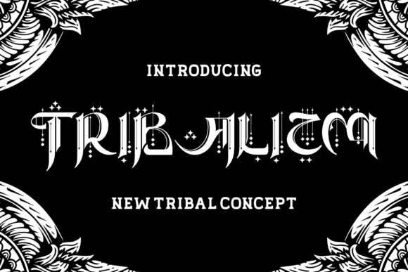 Tribalizm Font: Bold Blackletter for Makers