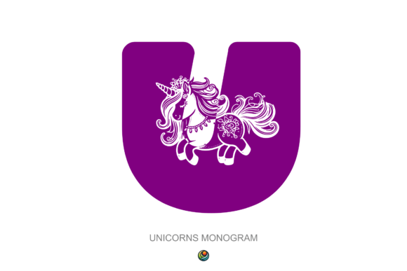 Unicorns Monogram Font for Crafters